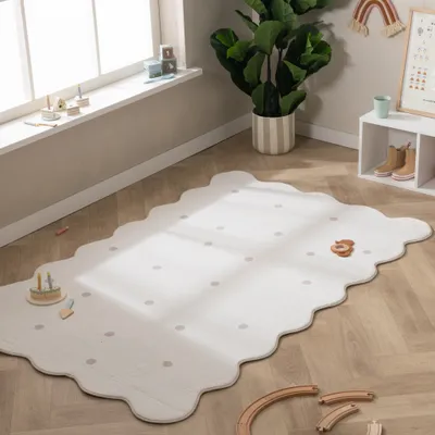 Produktbild von Volero - Teppich Kinderzimmer - Cloudy Dots Weiß - 160x230 cm - Kinderzimmer, Babyzimmer