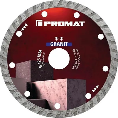 Produktbild von Diamanttrennscheibe GRANIT 125 mm Bohrung 22,23 mm Segmenthhe 7 mm Segmentstrke 2,2 mm Winkelschleifer