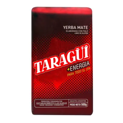 A package of Taragui Energia Yerba Mate.
