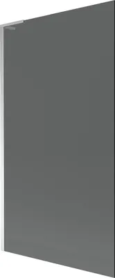 Zdjęcie produktu dla Mexen Next L parawan nawannowy 1-skrzydłowy 100 x 150 cm, grafit, chrom - 895-100-000-03-40-01