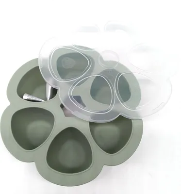 Produktbild von Beaba Aufbewahrungsbehaelter Multiportions aus Silikon 6 x 90 ml salbeigruen; 914000
