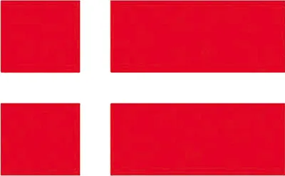 Produktbild von Strapazierfähige Dänemark Flagge 90 x 150 cm aus 100% Polyester mit 2 Metallösen