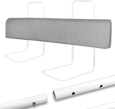Zdjęcie produktu dla JOIEYOU Barierka zabezpieczająca przed wypadnięciem łóżko 100cm Barierka do łóżeczka, 40-60cm 5 otworów Regulowana wysokość obramowania łóżka Elastyczne zabezpieczenie krawędzi łóżka