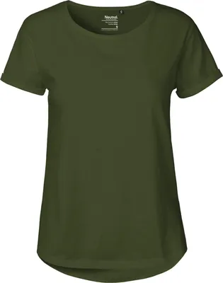 Produktbild von Neutral O80012 | Damen Roll Up Sleeve T-Shirt / Single Jersey Strick - Farbe: Military - Größe: XL