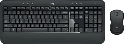 Zdjęcie produktu dla Logitech 920-008685, Bezprzewodowy, RF Wireless, Membranowa, QWERTY, Czarny, Dołączona myszka