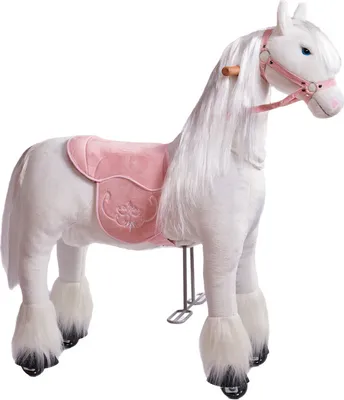 Produktbild von Ponnie Pferd mit Rollen Tiara M mit rosa Sattel