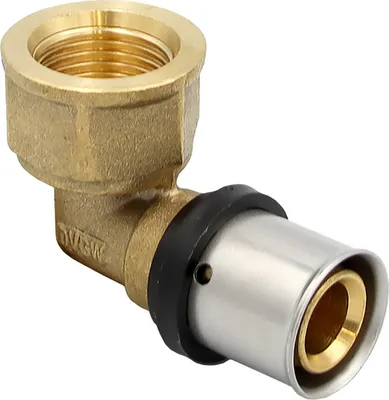 Produktbild von Pipetec Pressfitting Winkel Übergang 20x2 mm 1/2 Zoll AG TH Kontur Verbundrohr