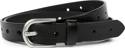 Produktbild von styleBREAKER Damen Leder Gürtel Unifarben mit Azteken Zacken Prägung und geprägtem Dorn, kürzbar 03010110