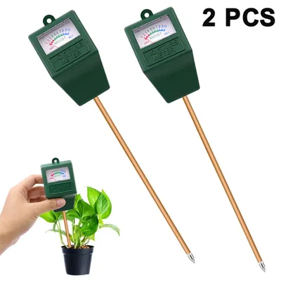 Produktbild von Boden Feuchtigkeitsmesser, Bodentester Feuchtigkeitsmessgerät für Pflanze, Gartenbau, Bauernhof, Rasenpflege, Keine Batterien Erforderlich(2ST)