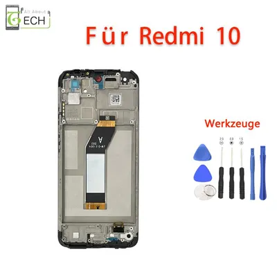 Produktbild von Für Xiaomi Redmi 10 2021 LCD Display mit Rahmen Bildschirm Touch Screen