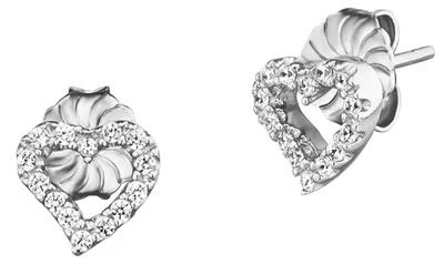 Produktbild von Julie Julsen Ohrstecker 925/- Sterling Silber 0,7cm weiß Zirkonia weiß 148220008