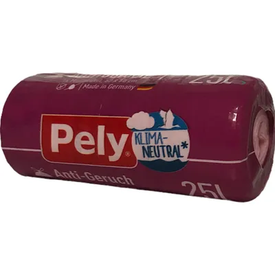Produktbild von Pely Klimaneutral Anti Geruch Müllbeutel praktisch mit Zugband 25 Liter (14 Stück)