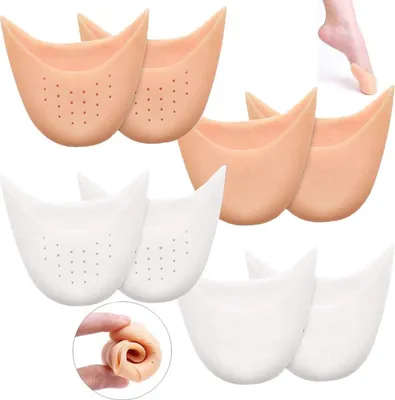 Produktbild von zehenkappen Ballett 4 Pairs Zehenschutz zehenschoner spitzenschoner Ballett Kinder Schuheinlagen Gel Pads feet Atmungsaktivität für Ballett Schuhe High Heels