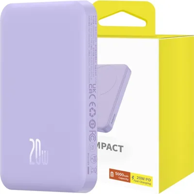 Obrázek produktu pro Baseus P10022107513-00, 5000 mAh, Bezdrátové nabíjení, 15 W, Purpurová