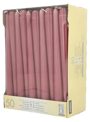 Produktbild von 50 Leuchterkerzen Ø 2,2 cm · 25 cm altrosa