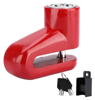 Productafbeelding van Fietsslot schijfslot, 2 stuks, rood