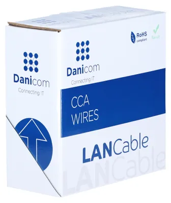 Produktbild von CAT5e Outdoor Netzwerkkabel, U/UTP, AWG 24/1 (Starrleiter), 100 Meter, Schwarz, CCA