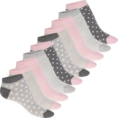 Produktbild von Celodoro Damen Süße Eco Sneaker Socken (10 Paar) Kurzsocken aus regenerativer Baumwolle - Pastell Mix 35-38