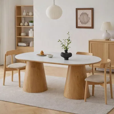 Produktbild von Milton & Oldbrook Esstisch 200 cm Elvas Marmorlook Weiß