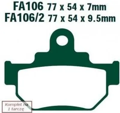 Produktbild von 1 EBC Brakes Bremsbeläge Bremsklötze FA106TT