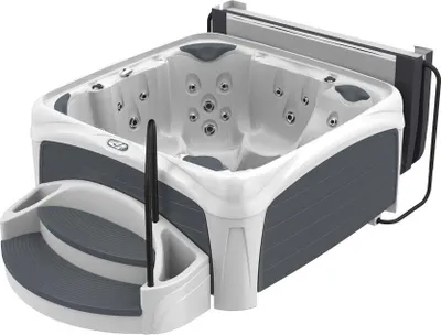 Produktbild von Spa Whirlpool Dream Maker Crossover 730L White Diamond/Grey incl. Suite Package, Set mit Treppe und Abdeckung
