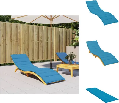 Obrázek produktu pro vidaXL Polštář na lehátko Blue 200x60x3 cm Oxfordská tkanina - Polštář na sezení