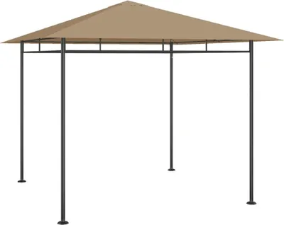 Image de The Living Store Gazebo 3x3x2.7 m Taupe 180 g/m²