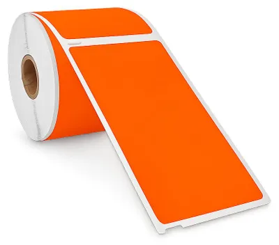 Produktbild von Dymo 99014 Orange kompatible Etiketten - 101 mm x 54 mm - 220 Etiketten - Permanent, KI-generiertes Bild