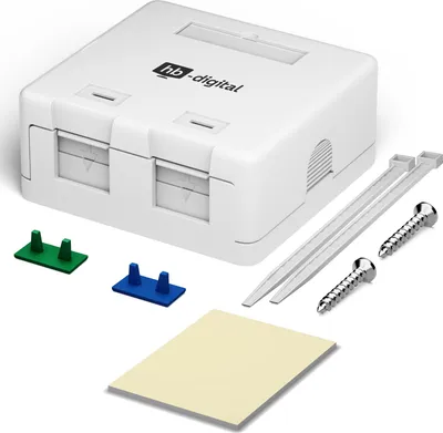 Produktbild von hb-digital Keystone Gehäuse Aufputz 2 Port Aufputzdose Modulaufnahme