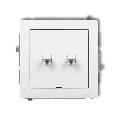 Obrázek produktu pro Vypínač americké řady DWPUS-2 KARLIK ELEKTROTECHNIK | DECO SERIE | BÍLÁ | Zásuvkový vypínač s rámečkem