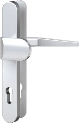 Produktbild von BASI - ES0 - Vollmaterial-Schutzbeschlag - Schmalrahmenschild rund - Alu F1 - Lochung: PZ - WG - 15 mm Schildstärke - 92-8mm - 7903-0601