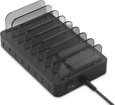 Zdjęcie produktu dla CONCEPTRONIC Ladegerät 8Port 6xUSB-A/2xC Multi   75WPD3.0 sw