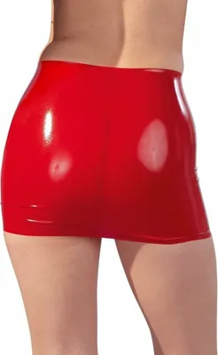 Produktbild von Latex Minirock rot M