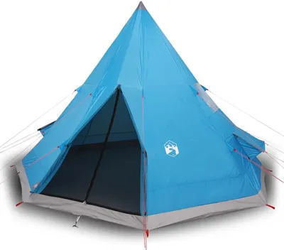 Produktbild von vidaXL Tipi-Campingzelt 4 Personen Blau Wasserdicht