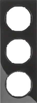 Produktbild von Berker Rahmen R.3 schwarz, 10132245 glänzend 3fach