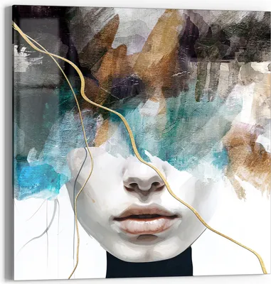 Produktbild von DEQORI Glasbild Echtglas 50x50 cm 'Gefühlswirbel' Wandbild Bild modern Deko