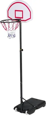 Immagine prodotto di Canestro da esterno regolabile in altezza 191-246 cm - pannello bianco e nero con supporto Canestro da basket