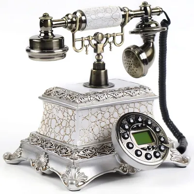 Obrázek produktu pro Starožitný nostalgický telefon s vytáčením Retro telefon Nostalgie Telefon Stolní telefon Dekorace