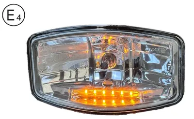Productafbeelding van 1 halogeenkoplamp 12V-24V met H7-lamp + 6 gele LED-rijlichten voor vrachtwagens, tractoren, graafmachines en landbouwmachines