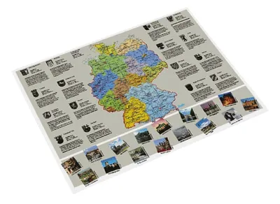 Produktbild von Läufer 45348 Landkarten-Schreibunterlage - 53 x 40 cm, DEUTSCHLANDKARTE