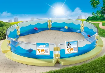 Image de PLAYMOBIL aquarium 9063 enclos pour les animaux marins