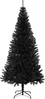 Zdjęcie produktu dla vidaXL Sztuczna choinka ze stojakiem czarna 240 cm PVC
