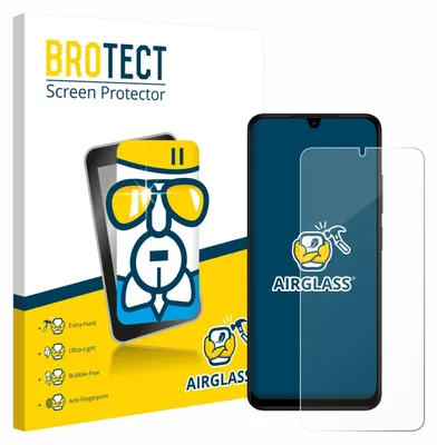 A product package for a screen protector, with a smartphone and the screen protector itself displayed.