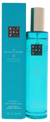 Produktbild von Rituals The Ritual Of Karma Hair & Body Mist, 50 ml, 2-in-1 Haar & Körper, Nicht-professionell, Frauen, Alle Haare, Alle Farben