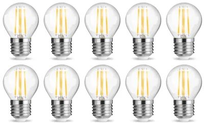 Obrázek produktu pro 10 x úsporná sada E27 4 W LED žárovky s vláknem 400 lumenů teplá bílá žárovka