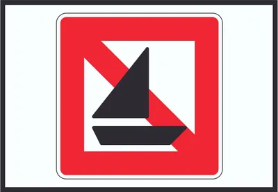 Produktbild von Segelboote verboten Symbol Segeln verboten A1 Rückseite selbstklebend