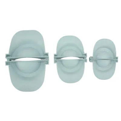Image de Lot de 3 moules à chaussons en paille de blé pour empanadas de différentes tailles, bleu