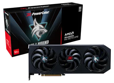 Produktbild von PowerColor Hellhound AMD Radeon RX 9070 GRE 12GB GDDR6, Radeon RX 9070 GRE, 12 GB, GDDR6, 192 Bit, 7680 x 4320 Pixel, PCI Express x16 5.0