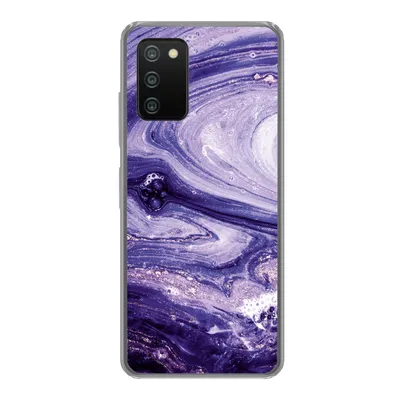 Produktbild von MuchoWow® Handyhülle Schutzhülle Hülle für Samsung Galaxy A03s Marmor - Naturstein - Glitzer Silikon Softcase Handy Hülle - Schutz