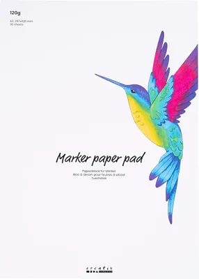 Produktbild von Creativ Company Papierblock A3 weiß für Marker - 30 Blatt Zeichenpapier